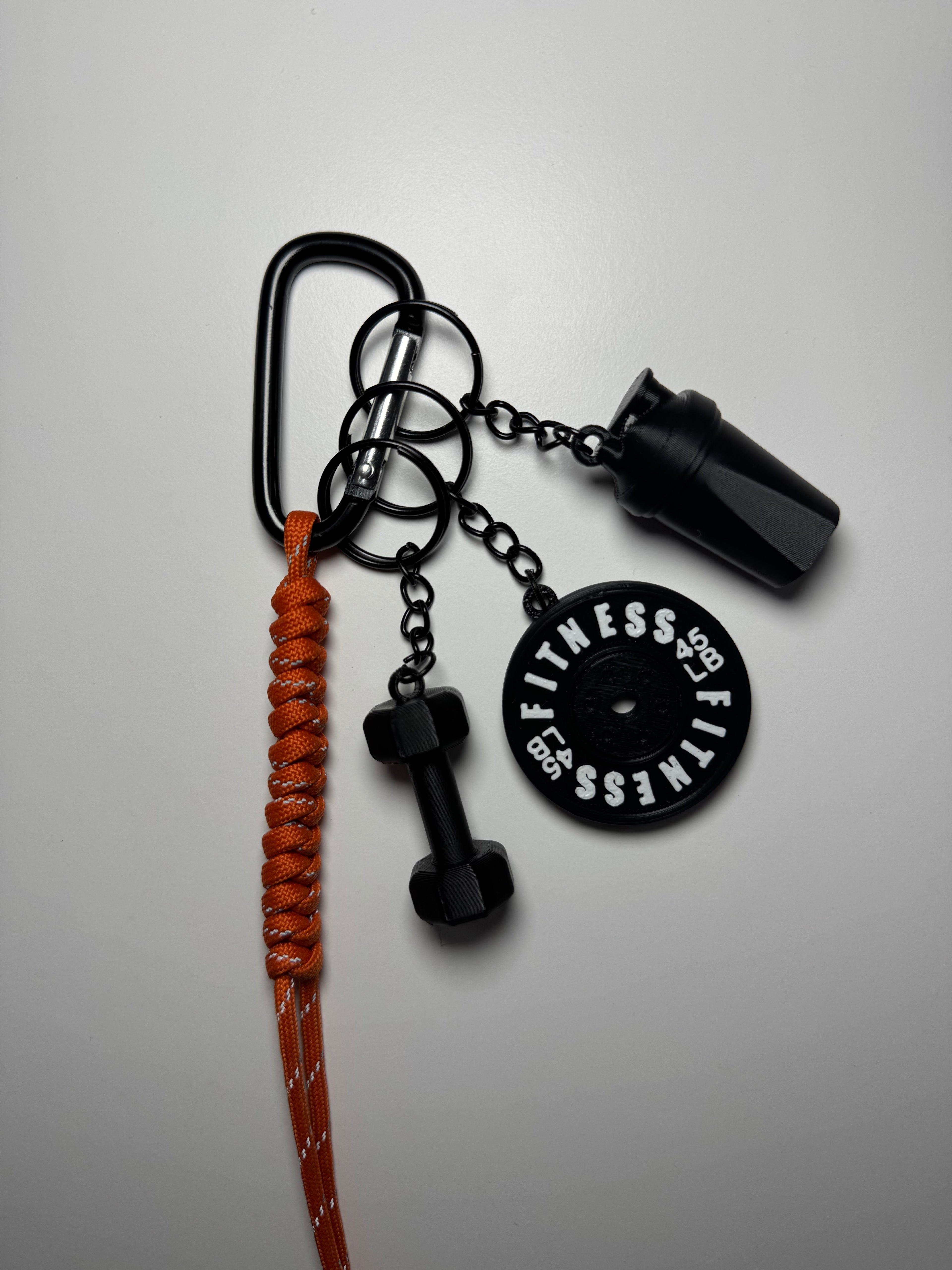 STRONGKEYCO Özel Tasarım Fitness Çanta Aksesuarı Anahtarlık BLCK6