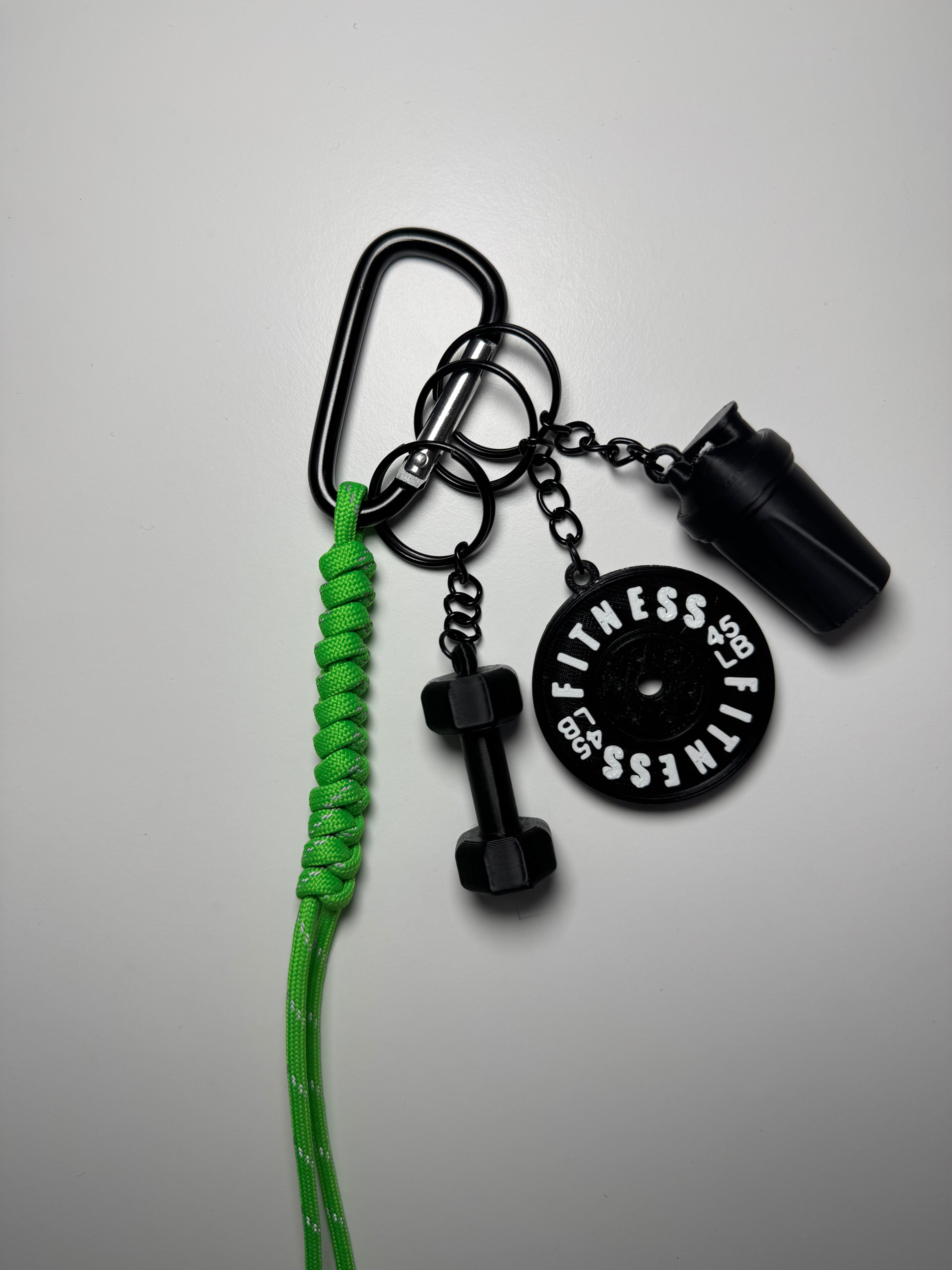 STRONGKEYCO Özel Tasarım Fitness Çanta Aksesuarı Anahtarlık BLCK7