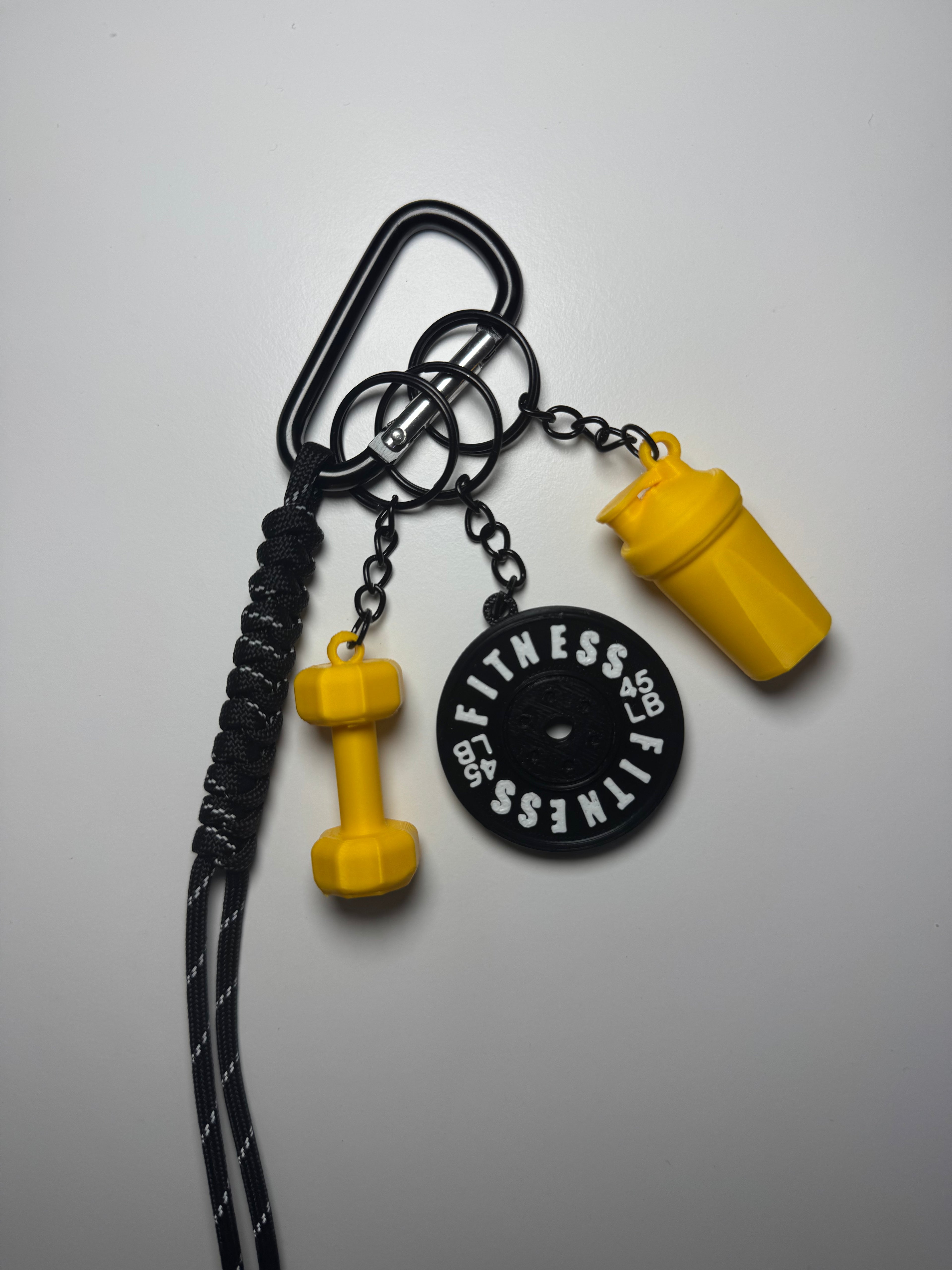 STRONGKEYCO Özel Tasarım Fitness Çanta Aksesuarı Anahtarlık YLW2