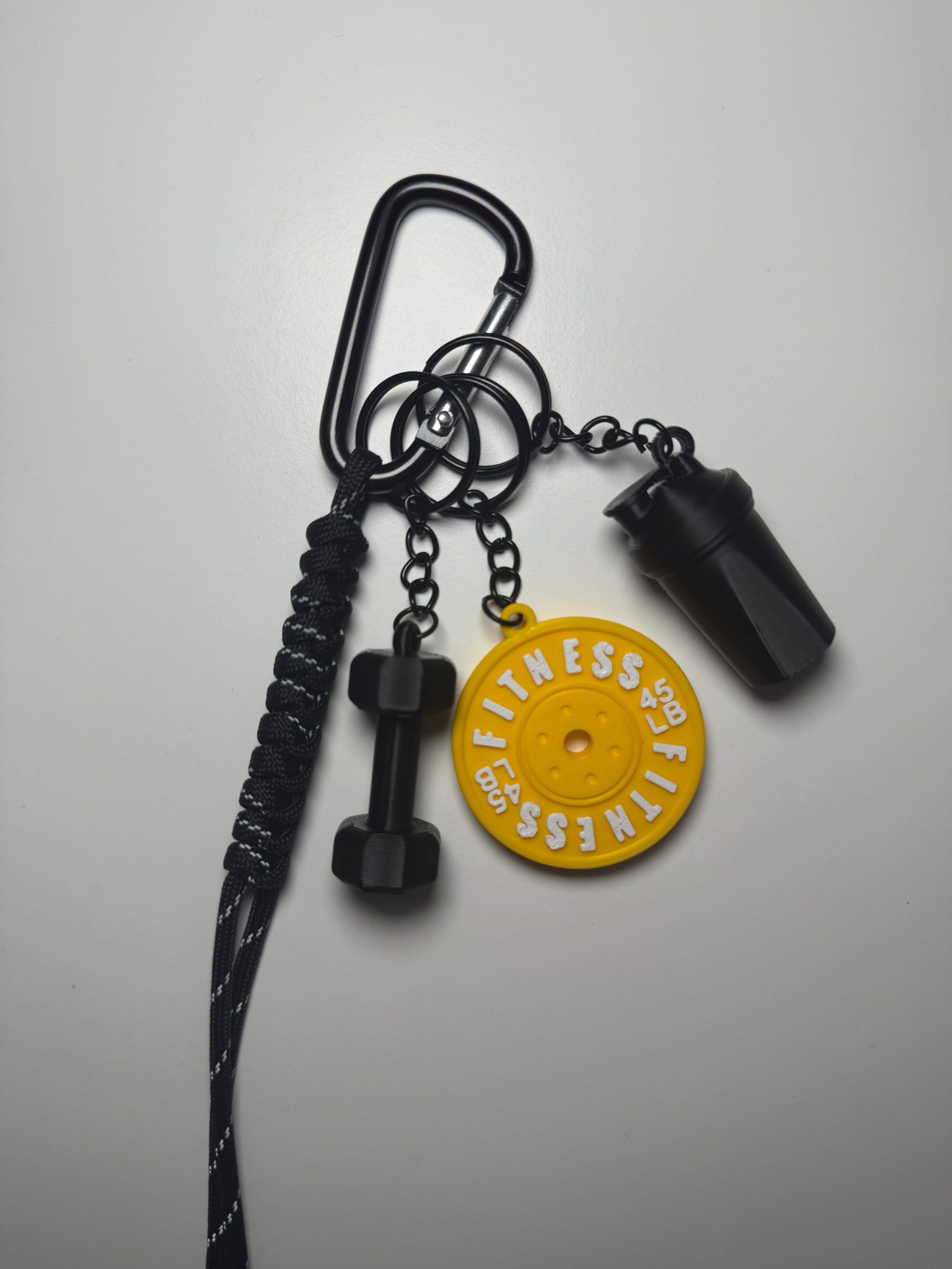 STRONGKEYCO Özel Tasarım Fitness Çanta Aksesuarı Anahtarlık YLW3