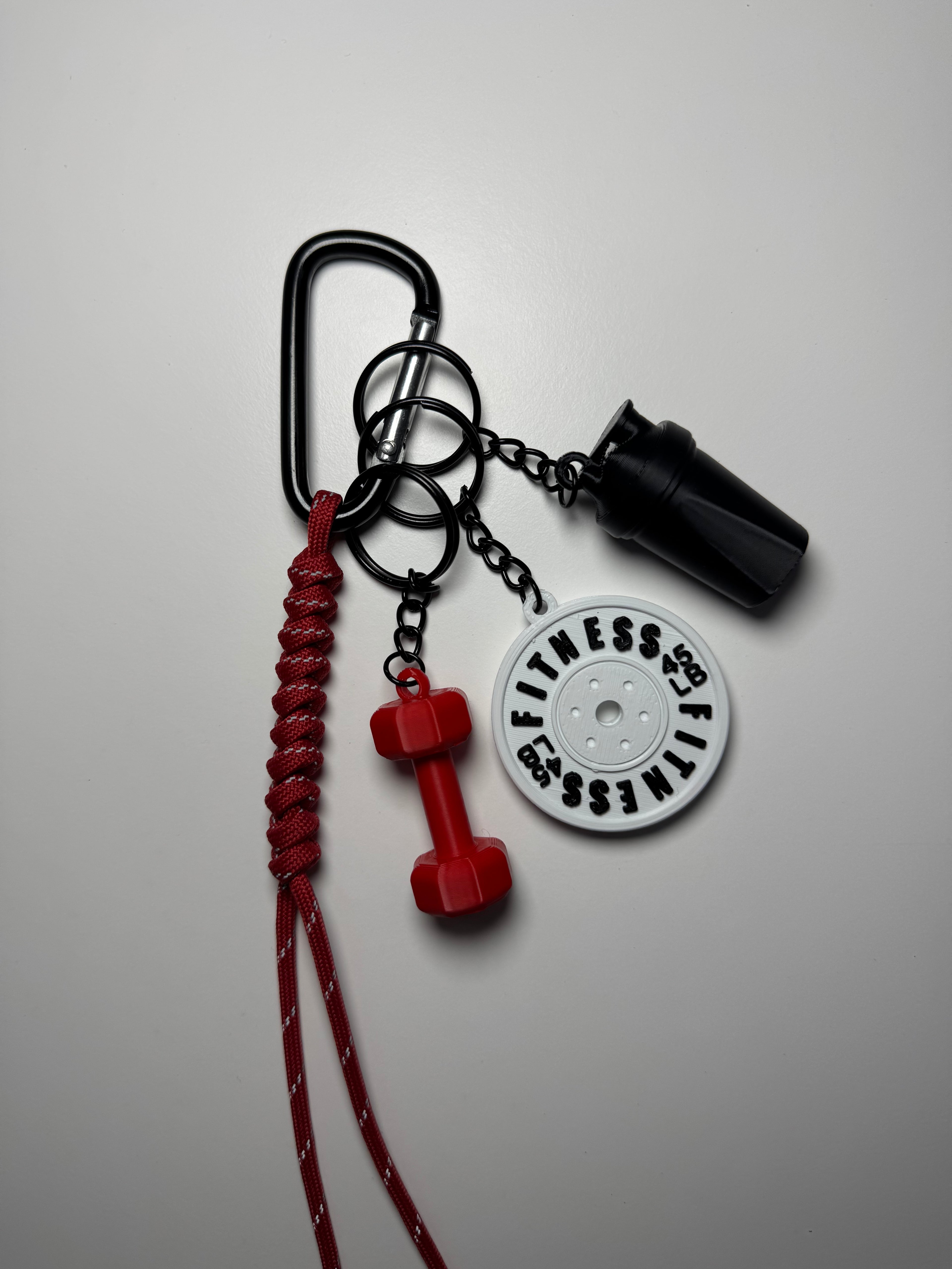 STRONGKEYCO Özel Tasarım Fitness Çanta Aksesuarı Anahtarlık RD3