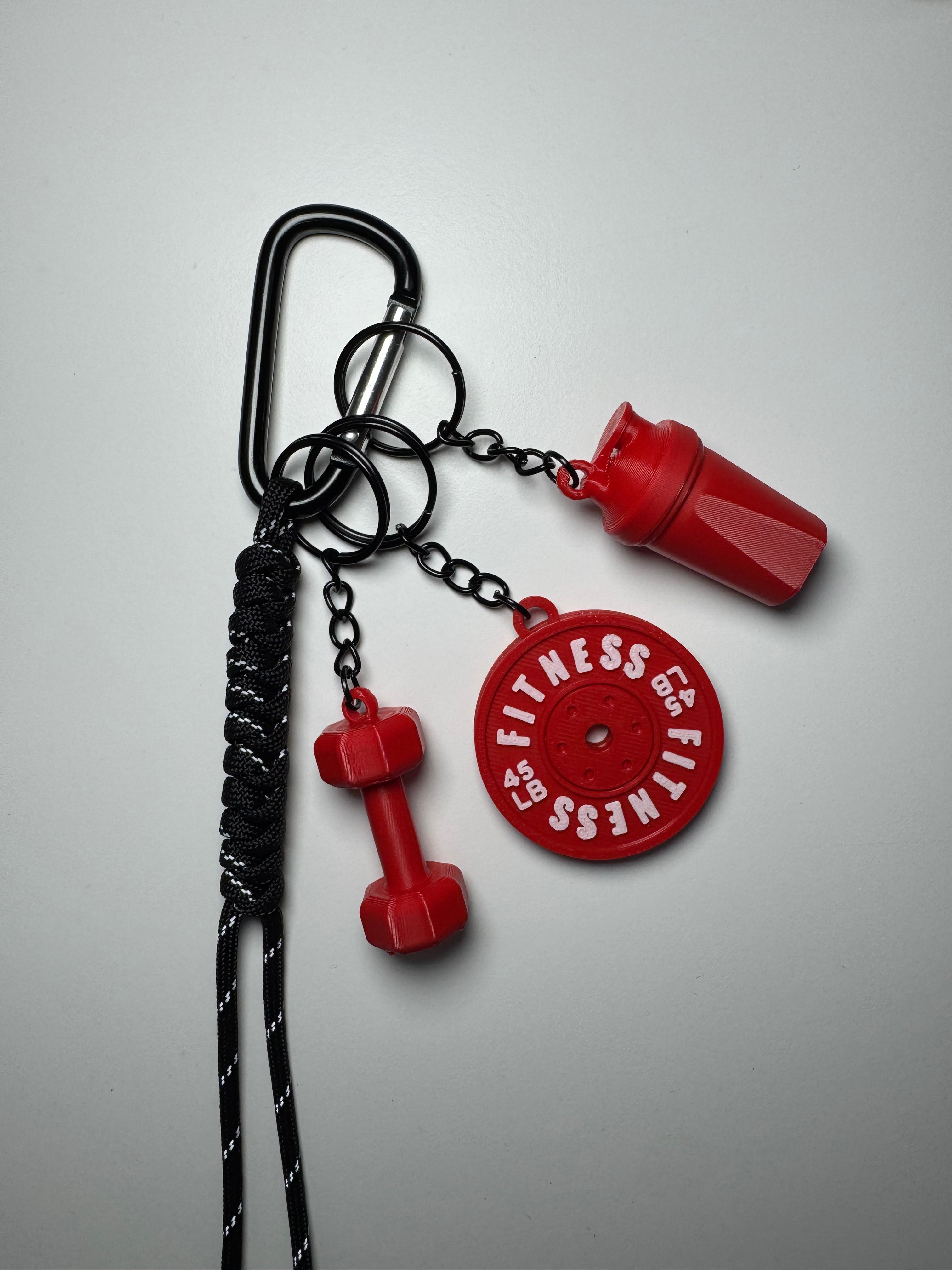 STRONGKEYCO Özel Tasarım Fitness Çanta Aksesuarı Anahtarlık RD6