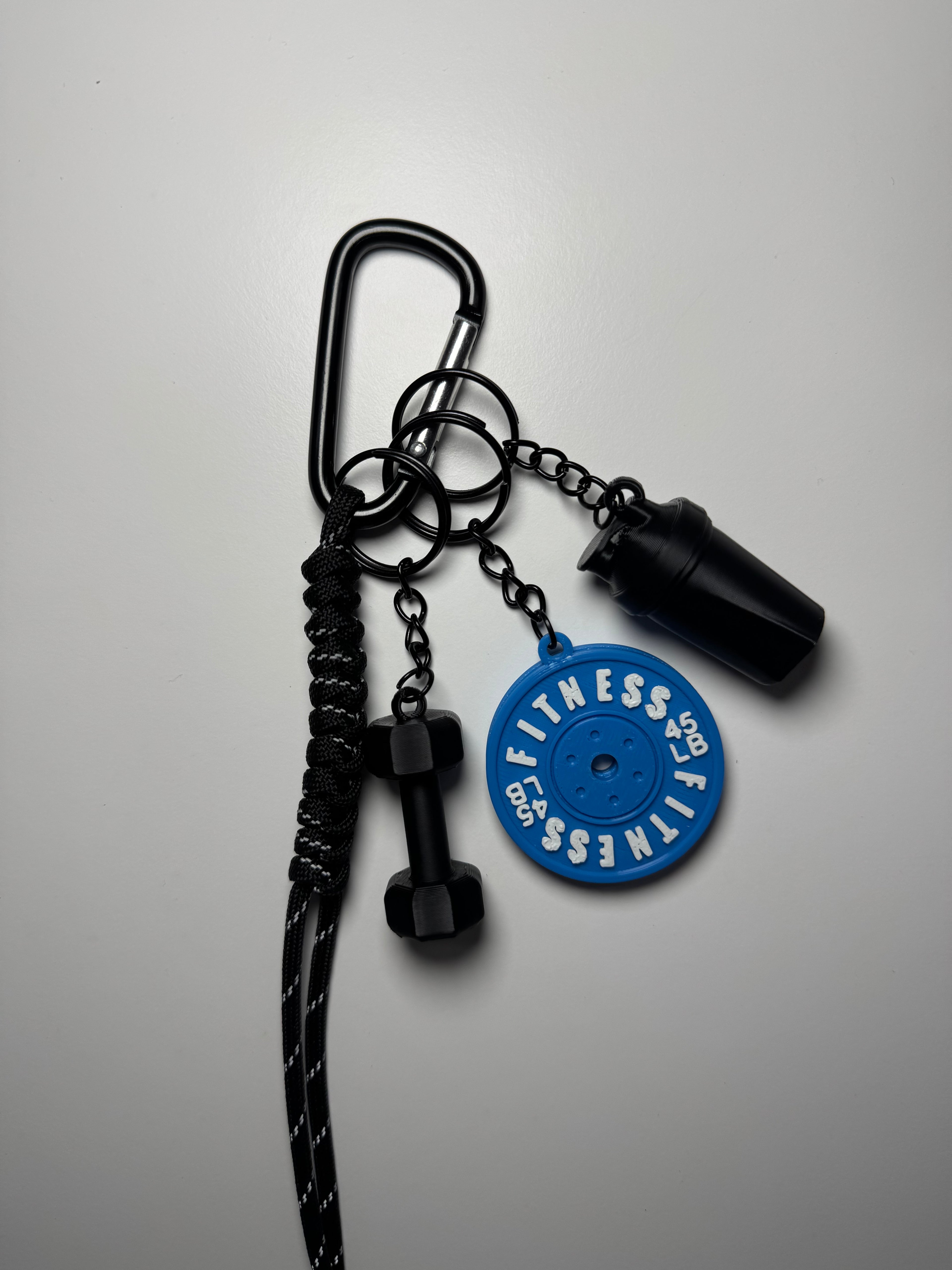 STRONGKEYCO Özel Tasarım Fitness Çanta Aksesuarı Anahtarlık BLU2