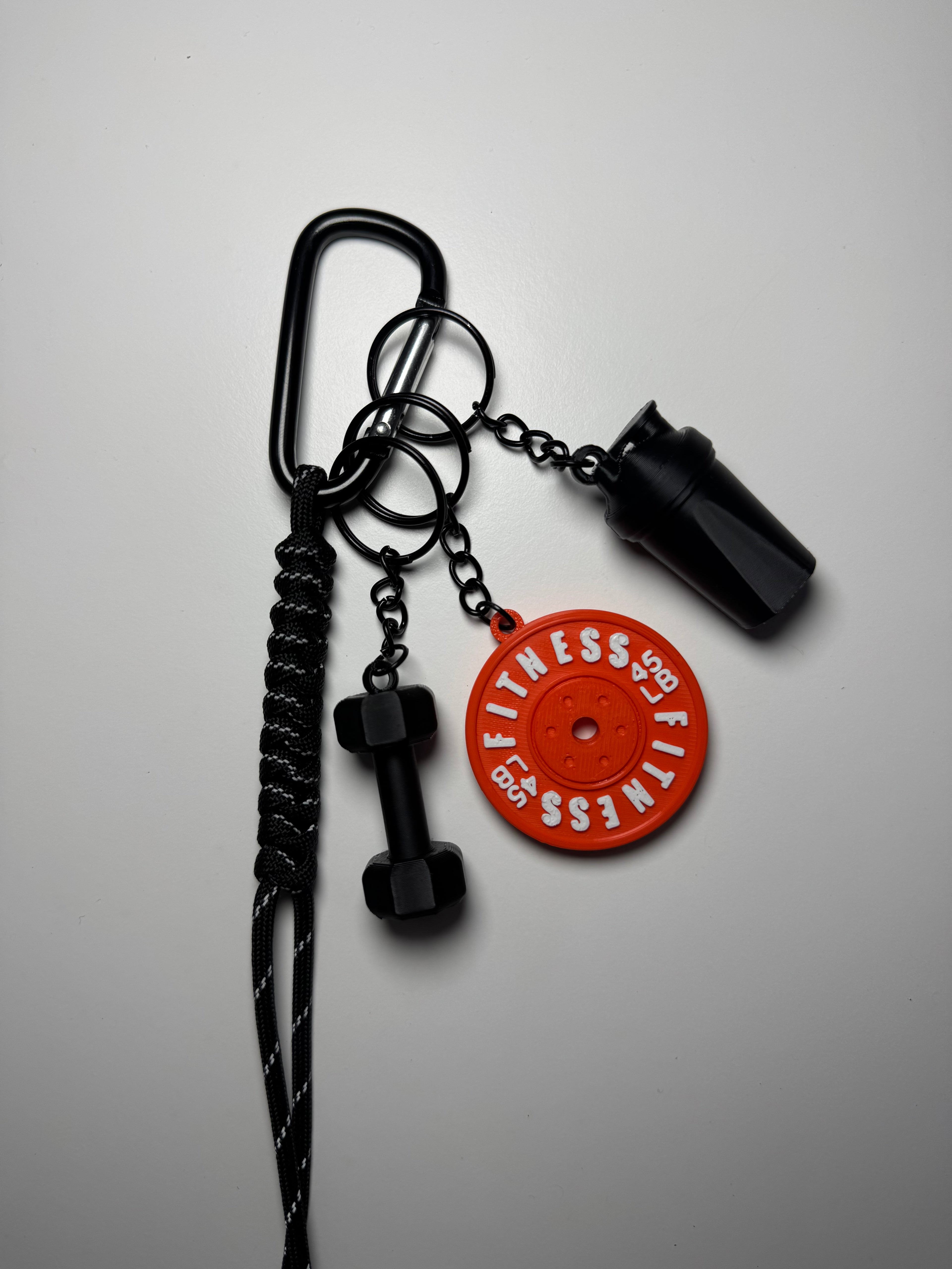 STRONGKEYCO Özel Tasarım Fitness Çanta Aksesuarı Anahtarlık BLRD1