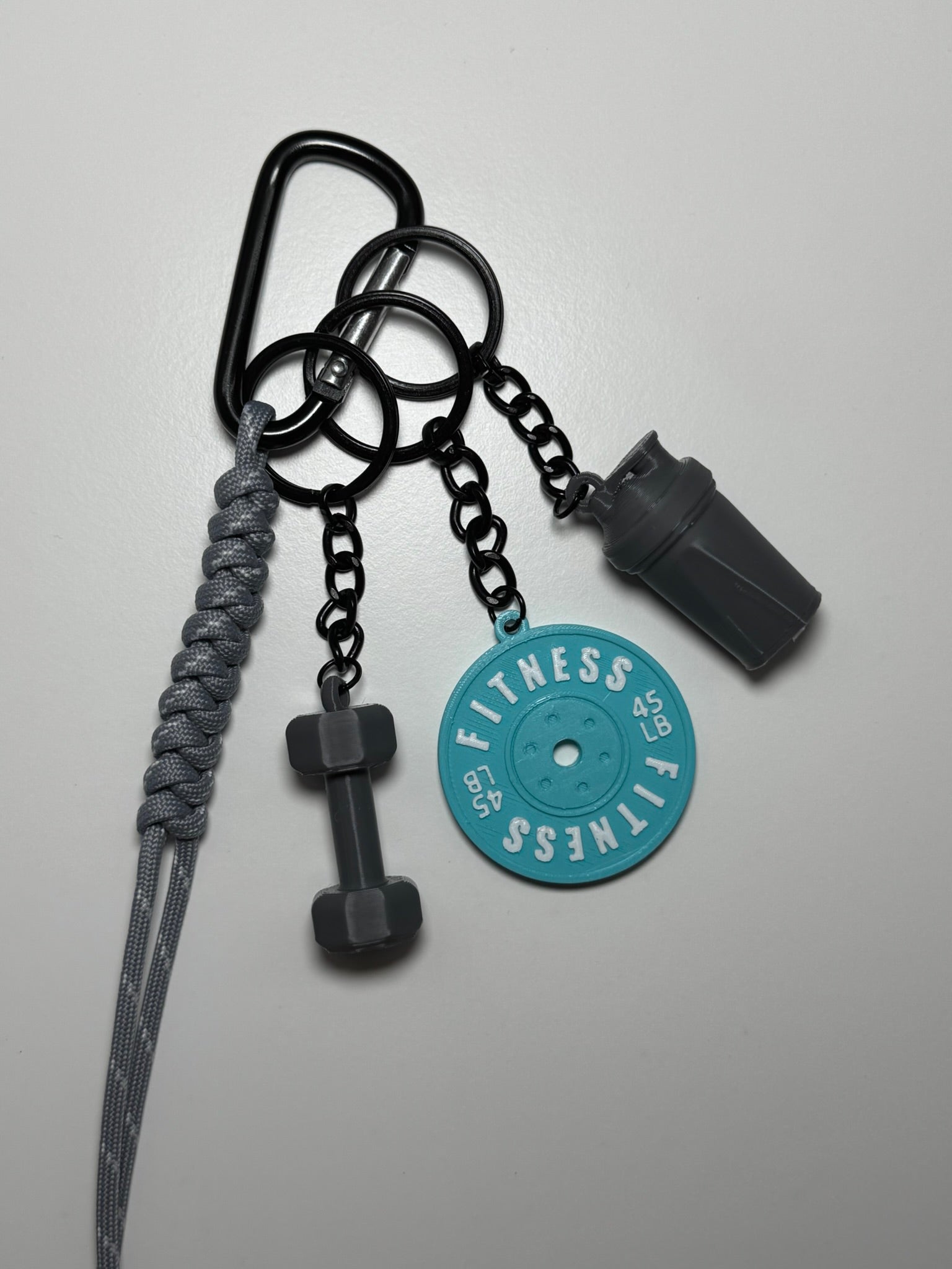 STRONGKEYCO Özel Tasarım Fitness Çanta Aksesuarı Anahtarlık TRQGR1