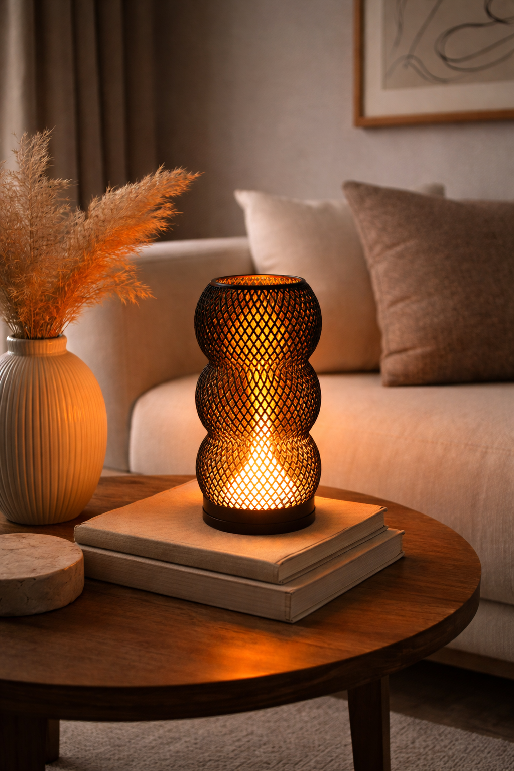 MODERN MESH DESENLI DEKORATIF MASA LAMBASI