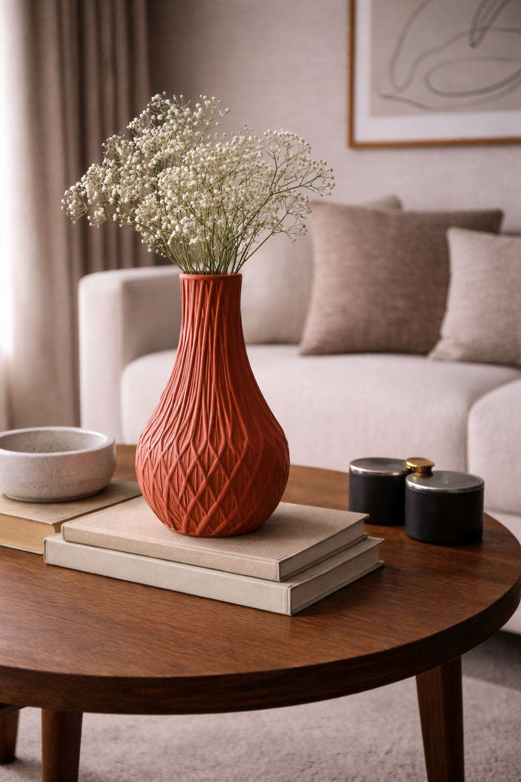 MODERN DOKULU DEKORATIF VAZO