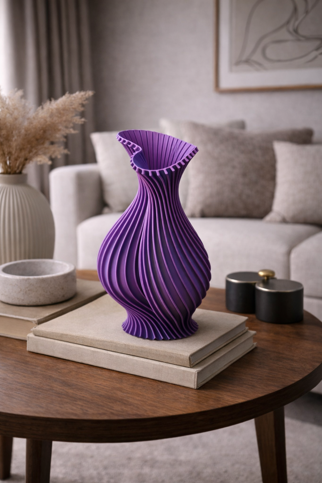 MODERN KIVRIMLI SPIRAL FORM DEKORATIF VAZO